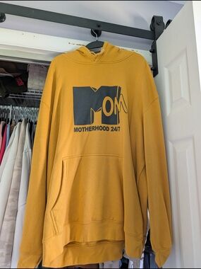 Motherhood Men's Mustard Yellow Logo Hoodie